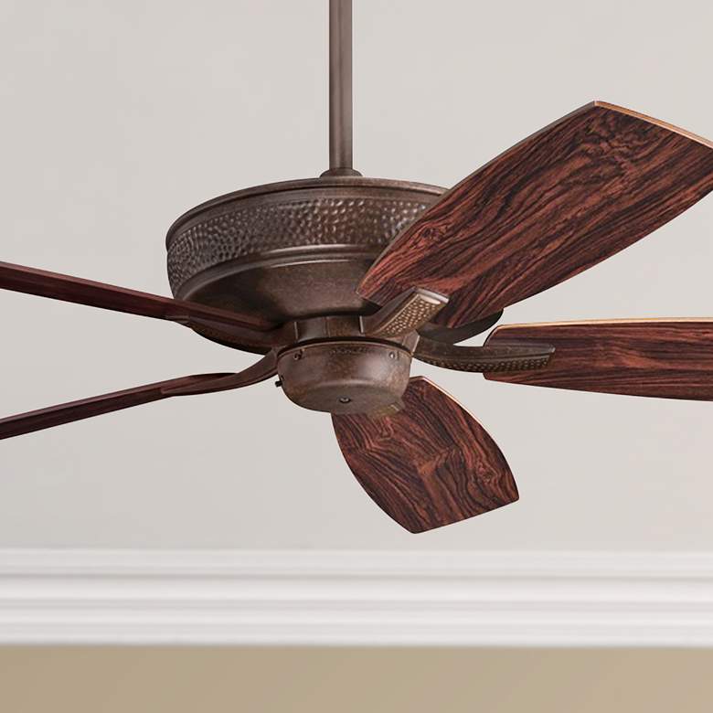 Image 1 52 inch Monarch II Tannery Bronze Five Blade Ceiling Fan with Remote