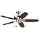 52" Monte Carlo Centro Max Brushed Steel Ceiling Fan