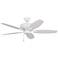 52" Monte Carlo Centro Max Matte White Ceiling Fan