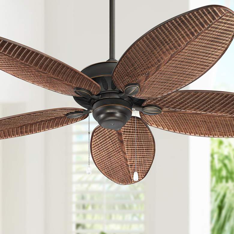 Image 1 52" Monte Carlo Cruise Roman Bronze Outdoor Pull Chain Ceiling Fan