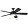 52" Monte Carlo Discus Ornate Matte Black LED Ceiling Fan