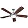 52" Monte Carlo Discus Polished Nickel Ceiling Fan