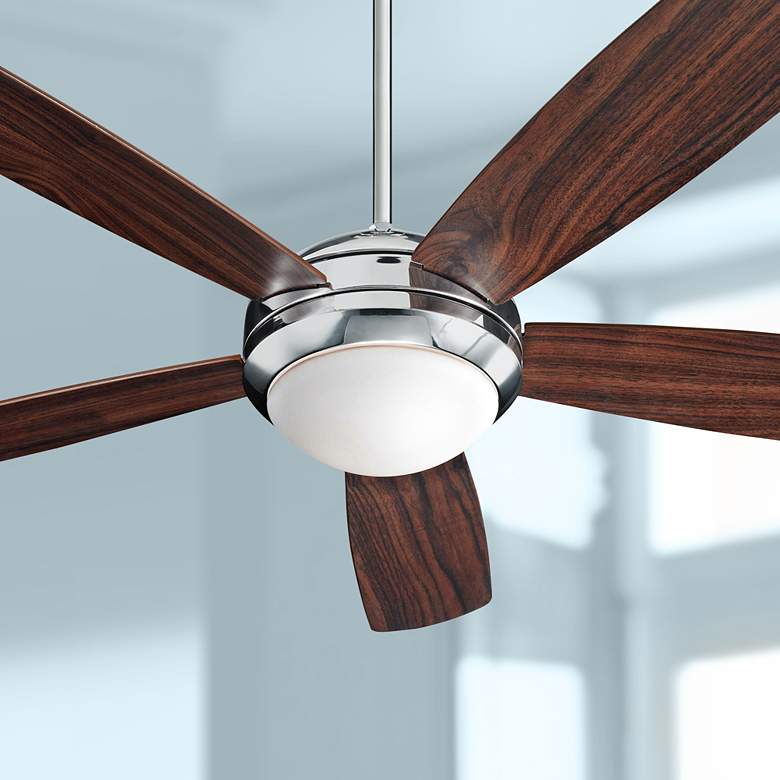 Image 1 52 inch Monte Carlo Discus Polished Nickel Ceiling Fan