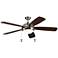 52" Monte Carlo Discus Polished Nickel LED Ceiling Fan