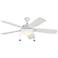 52" Monte Carlo Discus White LED Ceiling Fan