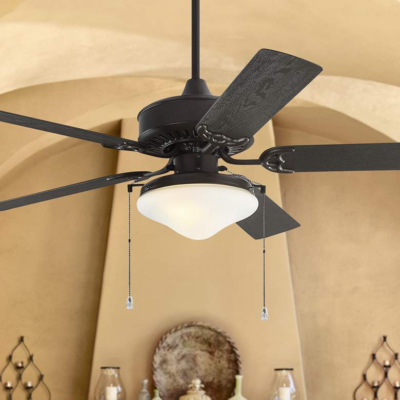 Image 1 52 inch Monte Carlo Haven Bronze LED Pull Chain Wet Rated Ceiling Fan