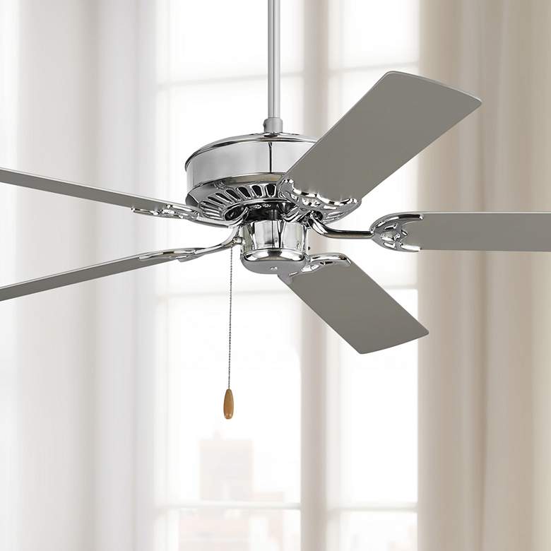 Image 1 52 inch Monte Carlo Haven Chrome Pull Chain Ceiling Fan