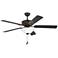 52" Monte Carlo Haven LED 2 Bronze Pull Chain Ceiling Fan