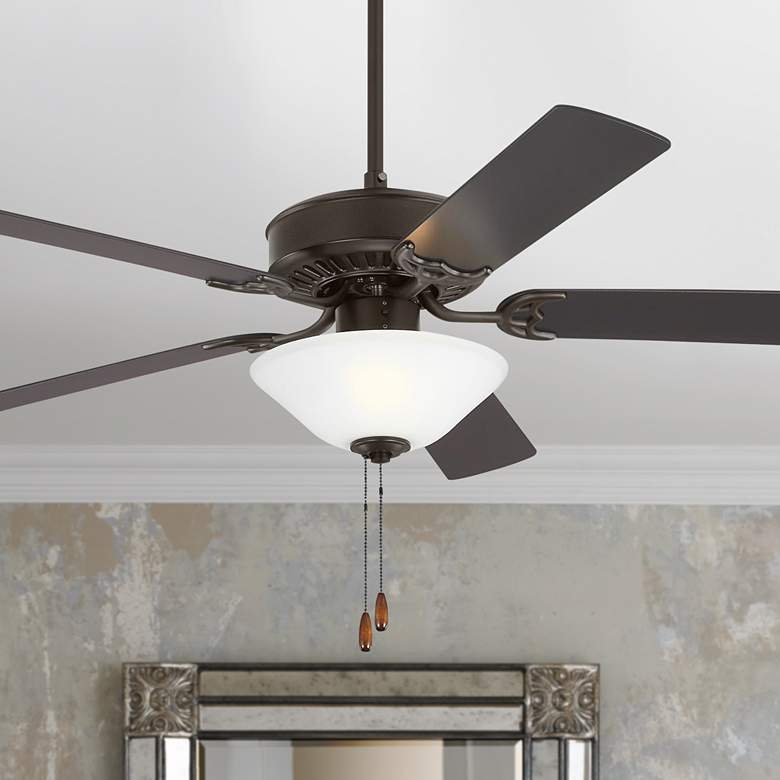 Image 1 52 inch Monte Carlo Haven LED 2 Bronze Pull Chain Ceiling Fan