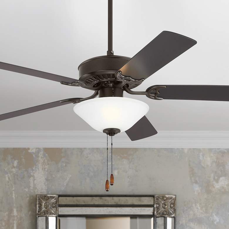 Image 1 52" Monte Carlo Haven LED 2 Bronze Pull Chain Ceiling Fan