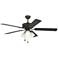 52" Monte Carlo Haven LED 3 Bronze 3-Light Pull Chain Ceiling Fan