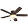 52" Monte Carlo Traverse Roman Bronze LED Hugger Ceiling Fan