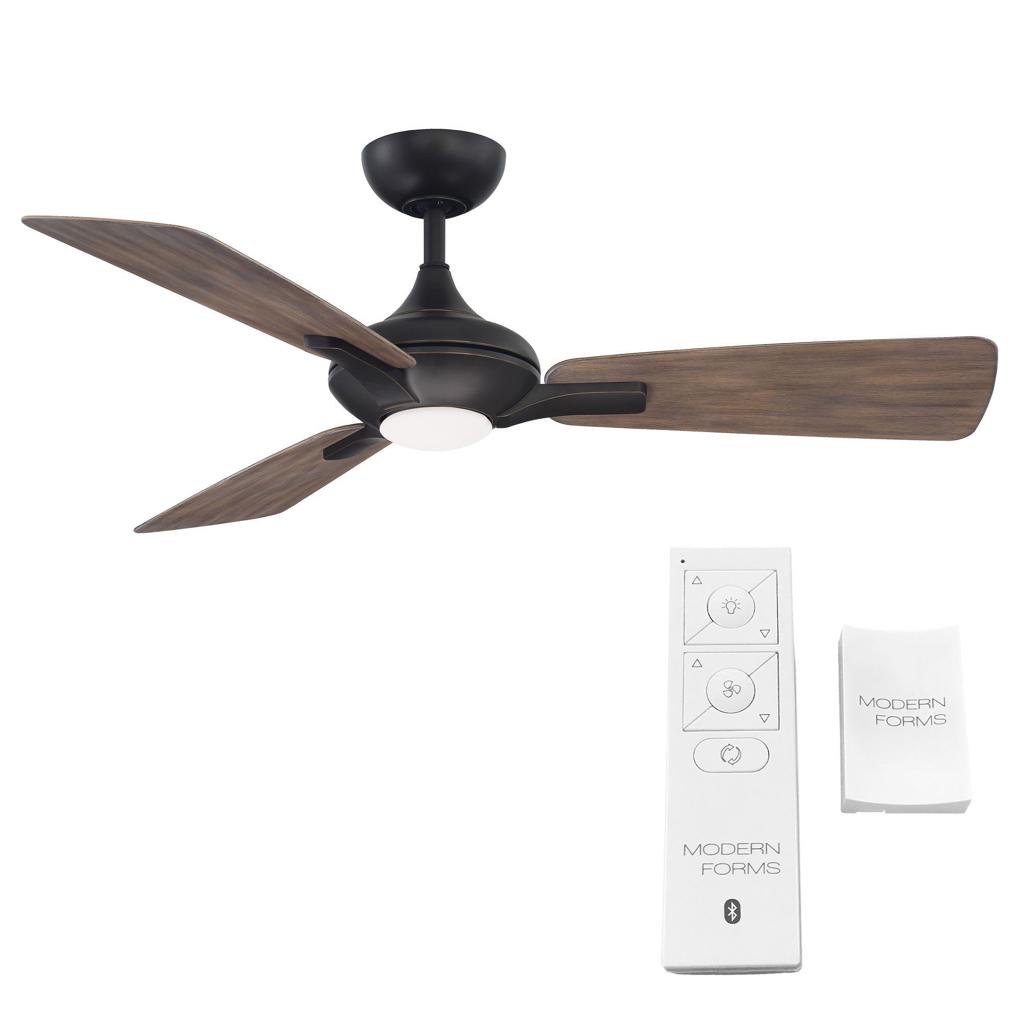 Image 7 52" Mykonos Oil-Rubbed Bronze and Barn Wood LED Ceiling Fan - Made to  more views