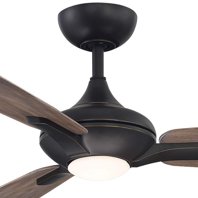 Image 3 52" Mykonos Oil-Rubbed Bronze and Barn Wood LED Ceiling Fan more views