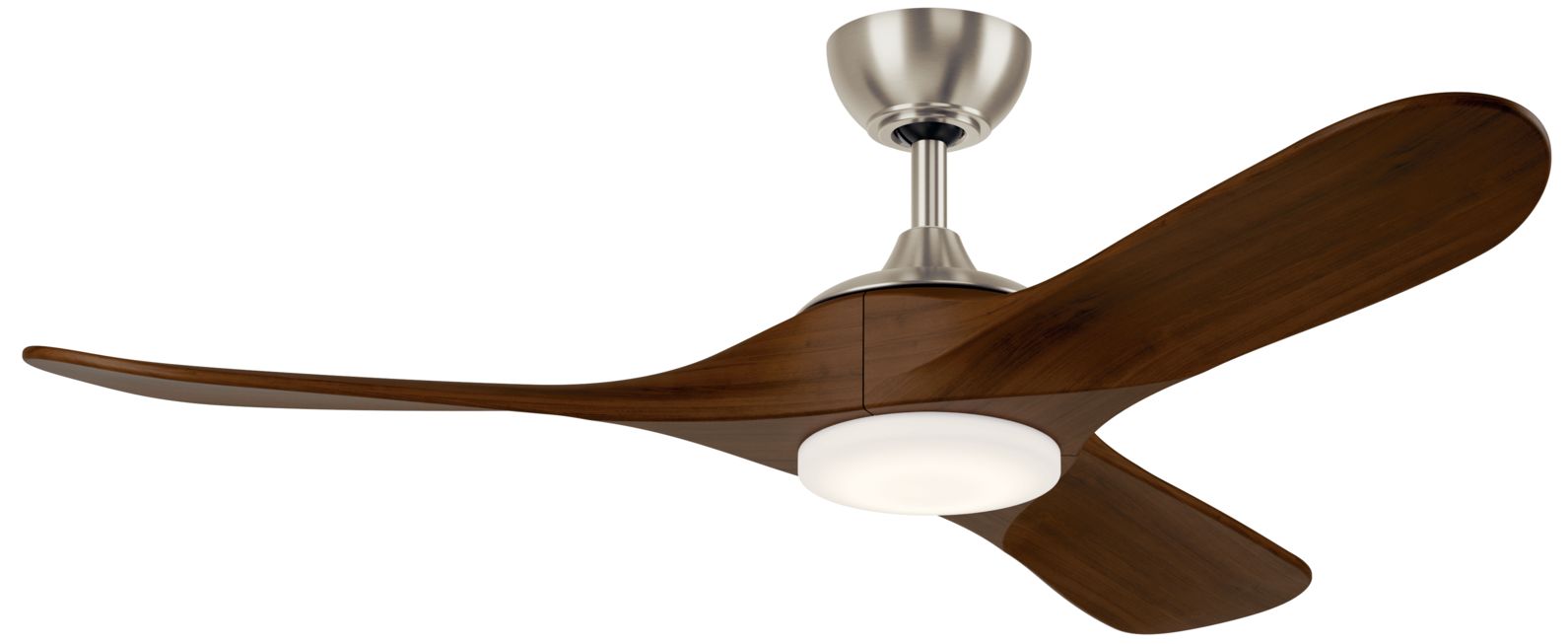 Image 2 52 Inch Mylo Ceiling Fan in Brushed Nickel with Natural Walnut Wood Blades