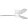 52" Orbis Matte White LED Ceiling Fan w/ White Blades