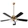 52" Ovation Aged Brass and Matte Black LED Ceiling Fan