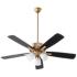 52" Ovation Aged Brass and Matte Black LED Ceiling Fan