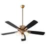 2_52" Ovation Aged Brass and Matte Black LED Ceiling Fan more views