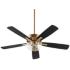 52" Ovation Aged Brass LED Ceiling Fan w/ Clear Seeded Glass