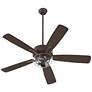 1_52" Ovation Oiled Bronze Ceiling Fan w/ Clear Seeded Glass