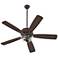 52" Ovation Oiled Bronze Ceiling Fan w/ Clear Seeded Glass