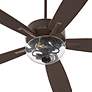2_52" Ovation Oiled Bronze Ceiling Fan w/ Clear Seeded Glass more views