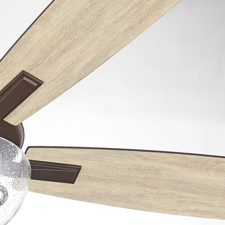 Image 6 52" Ovation Oiled Bronze Ceiling Fan w/ Clear Seeded Glass more views