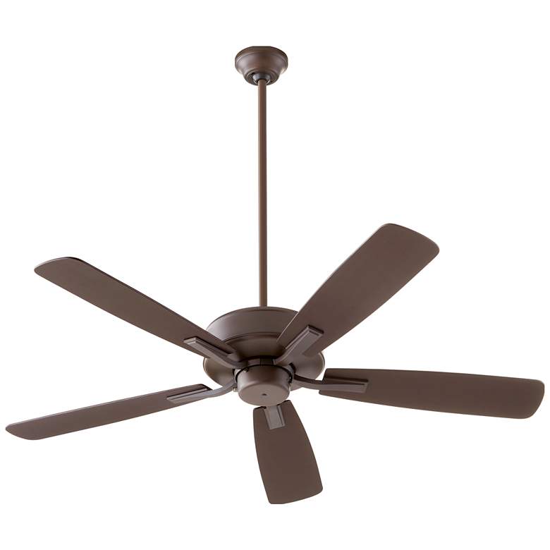 Image 1 52" Ovation Oiled Bronze Ceiling Fan w/ Weathered Oak Blades