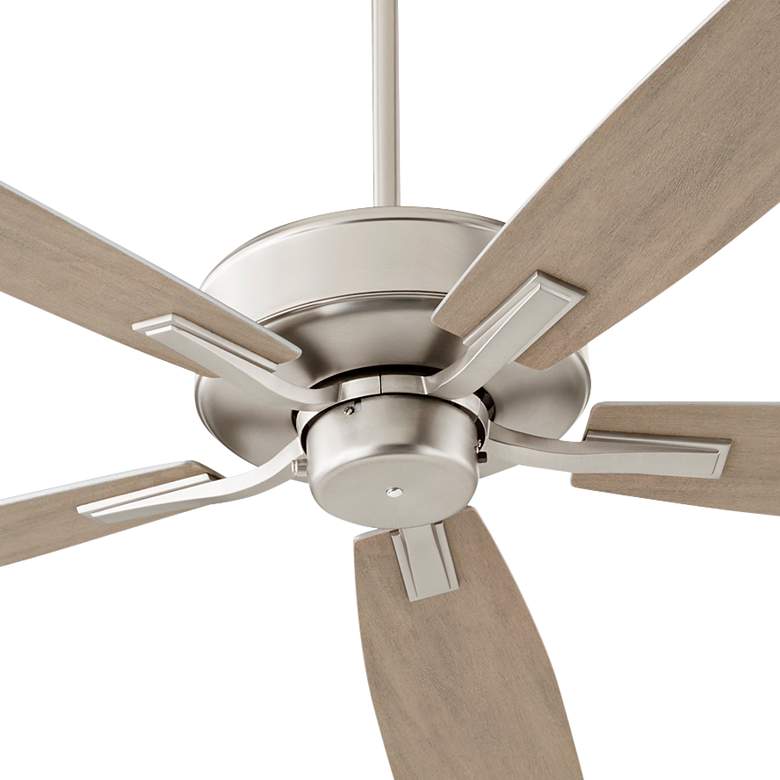 Image 2 52" Ovation Satin Nickel Ceiling Fan w/ Weathered Gray Blades more views
