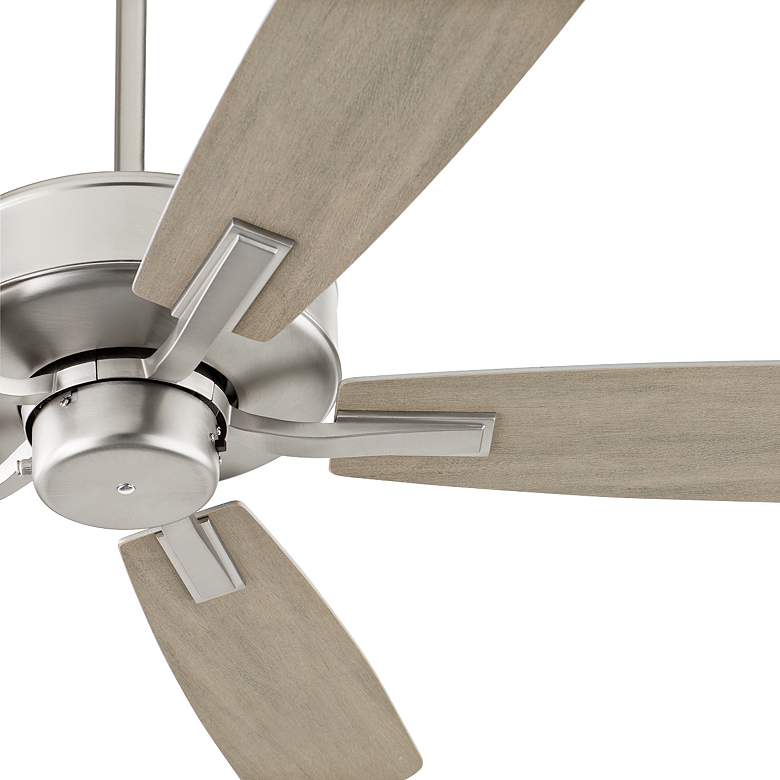 Image 3 52" Ovation Satin Nickel Ceiling Fan w/ Weathered Gray Blades more views