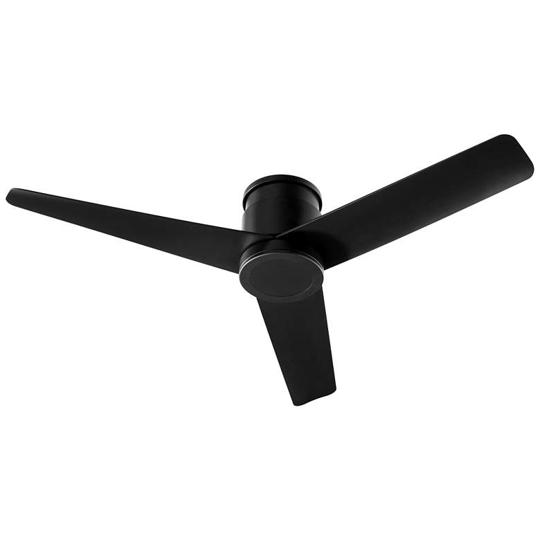 Image 1 52" Oxygen Adora Black Outdoor Hugger Ceiling Fan with Wall Control