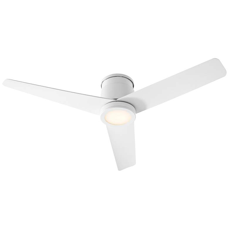 Image 2 52" Oxygen Adora White Outdoor Hugger Ceiling Fan with Wall Control more views