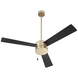 Image1 of 52" Oxygen Allegro Aged Brass Indoor Pull-Chain Ceiling Fan