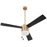 3_52" Oxygen Allegro Aged Brass Indoor Pull-Chain Ceiling Fan more views