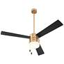 4_52" Oxygen Allegro Aged Brass Indoor Pull-Chain Ceiling Fan more views
