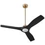4_52" Oxygen Avalon Brass and Black Damp Ceiling Fan with Wall Control more views
