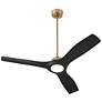 5_52" Oxygen Avalon Brass and Black Damp Ceiling Fan with Wall Control more views