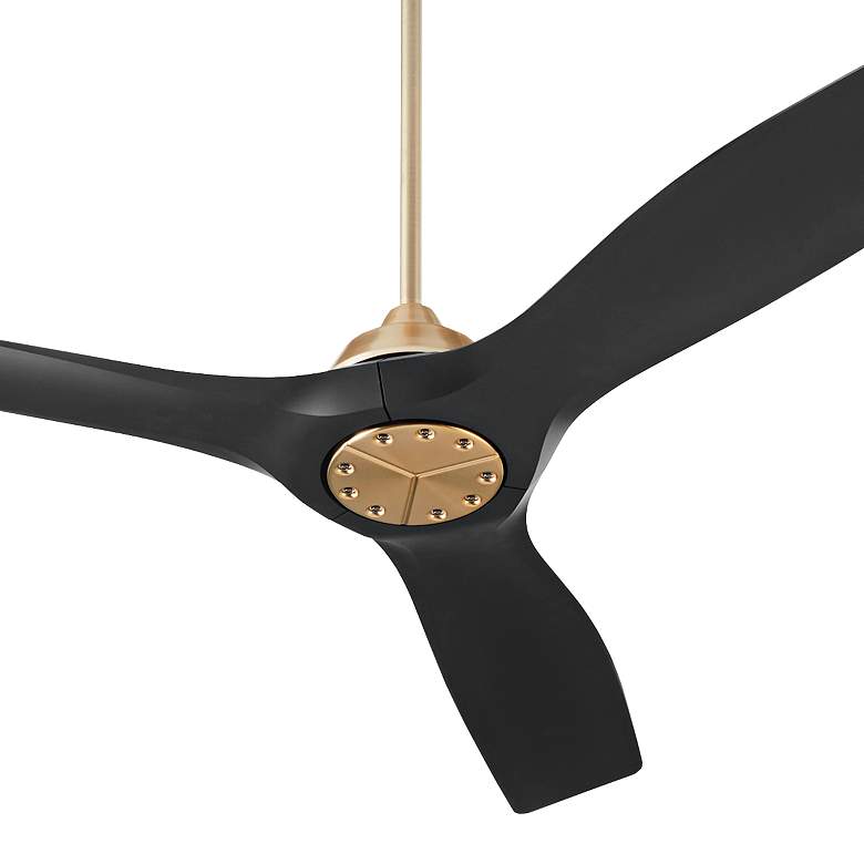Image 3 52" Oxygen Avalon Brass and Black Indoor Ceiling Fan with Wall Control more views