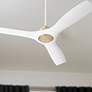 1_52" Oxygen Avalon Brass and White Indoor Ceiling Fan with Wall Control