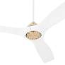 3_52" Oxygen Avalon Brass and White Indoor Ceiling Fan with Wall Control more views