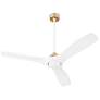 4_52" Oxygen Avalon Brass and White Indoor Ceiling Fan with Wall Control more views