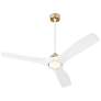 5_52" Oxygen Avalon Brass and White Indoor Ceiling Fan with Wall Control more views
