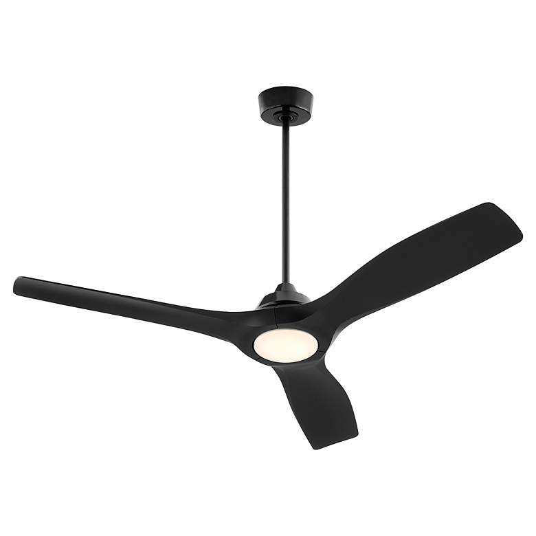 Image 4 52" Oxygen Avalon Gloss Black Indoor Ceiling Fan with Wall Control more views