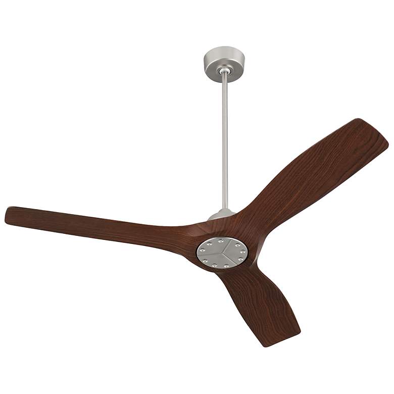 Image 1 52" Oxygen Avalon Nickel and Walnut Indoor Ceiling Fan with Wall Unit