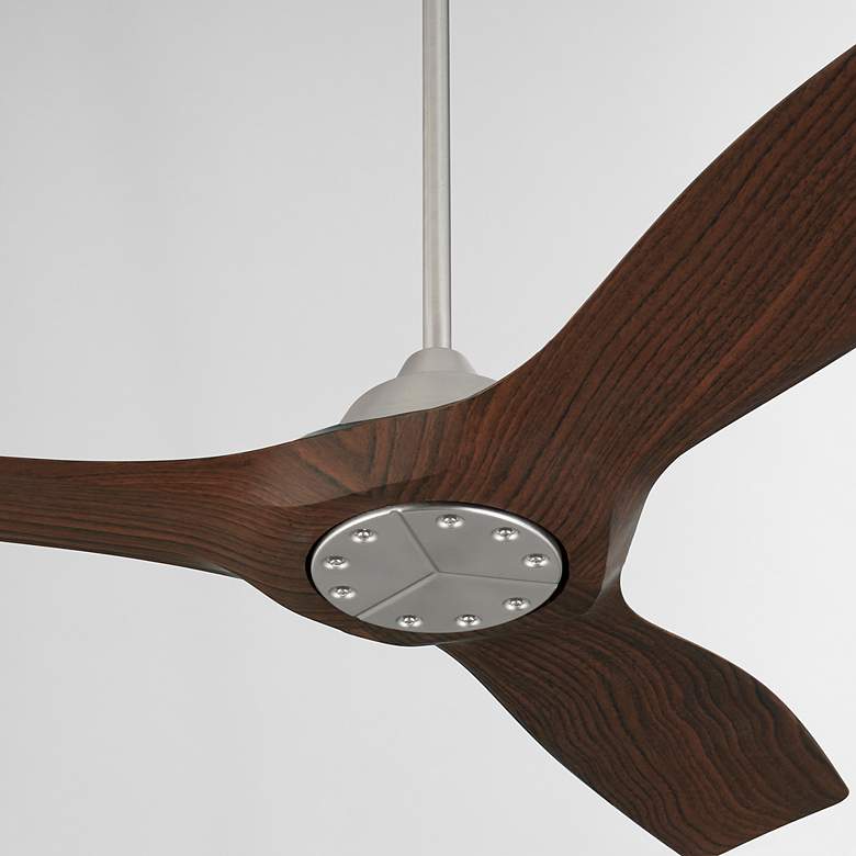 Image 3 52" Oxygen Avalon Nickel and Walnut Indoor Ceiling Fan with Wall Unit more views