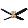 1_52" Oxygen Oslo Aged Brass Damp Hugger Ceiling Fan with Wall Control