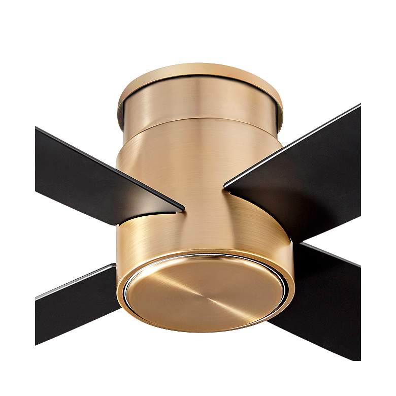 Image 2 52" Oxygen Oslo Aged Brass Damp Hugger Ceiling Fan with Wall Control more views
