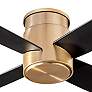 2_52" Oxygen Oslo Aged Brass Damp Hugger Ceiling Fan with Wall Control more views