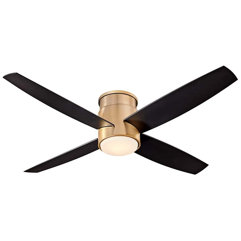 Image 3 52" Oxygen Oslo Aged Brass Damp Hugger Ceiling Fan with Wall Control more views